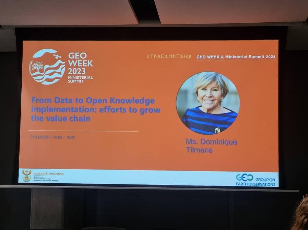 Geo Week 2023 and Ministerial Summit - 6 to 10 November 2023 Geo Week 2023 and Ministerial Summit - 6 to 10 November 2023